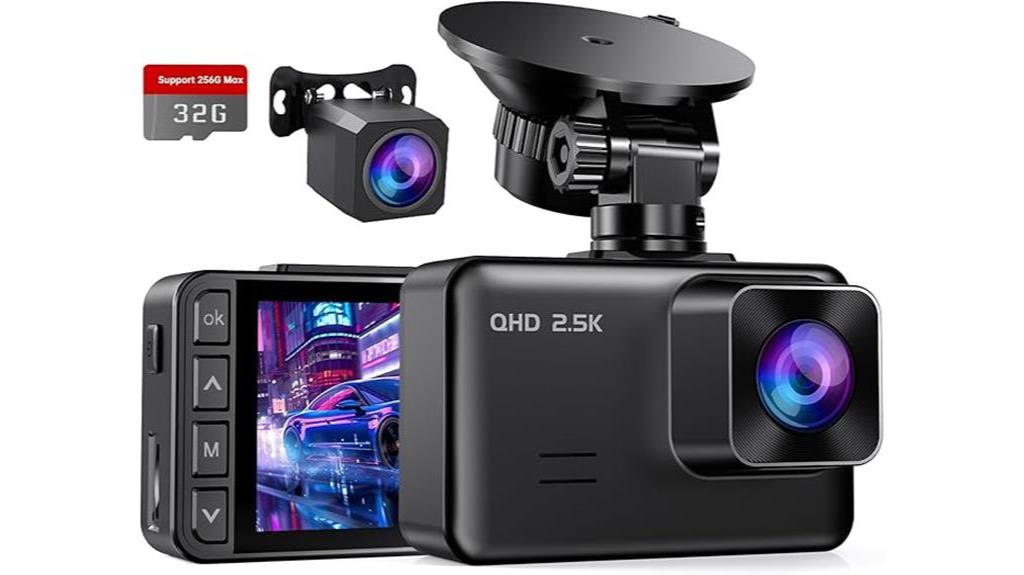 dual front rear dash cam