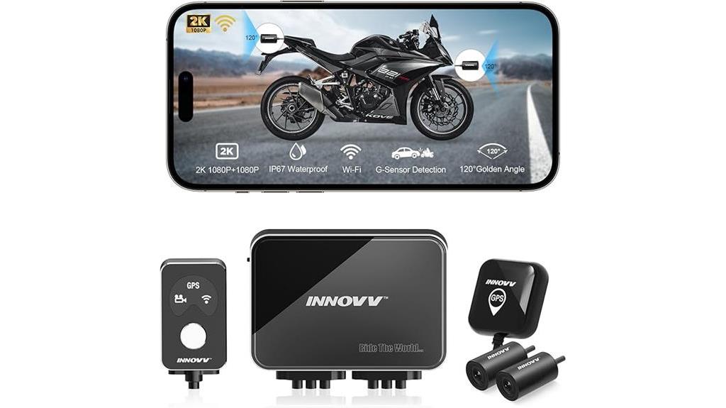 k7 motorcycle dual dashcam