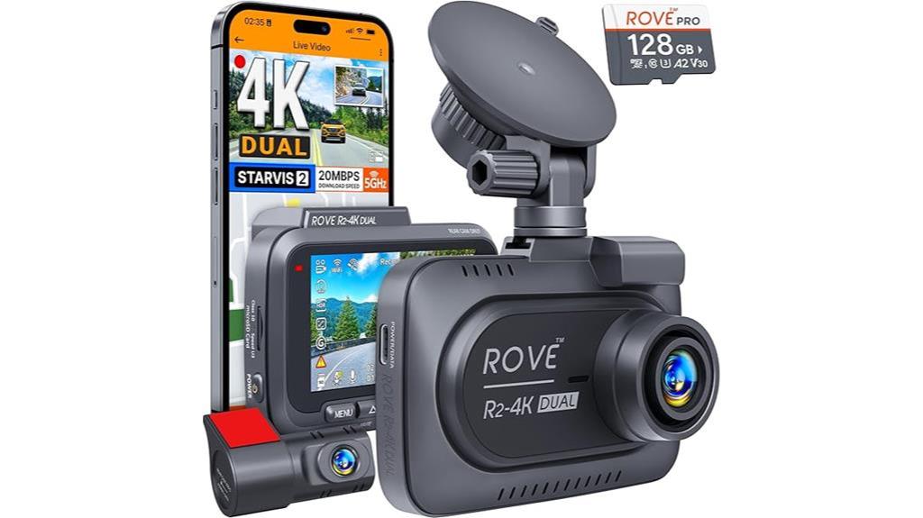 rove r2 4k dual dash cam