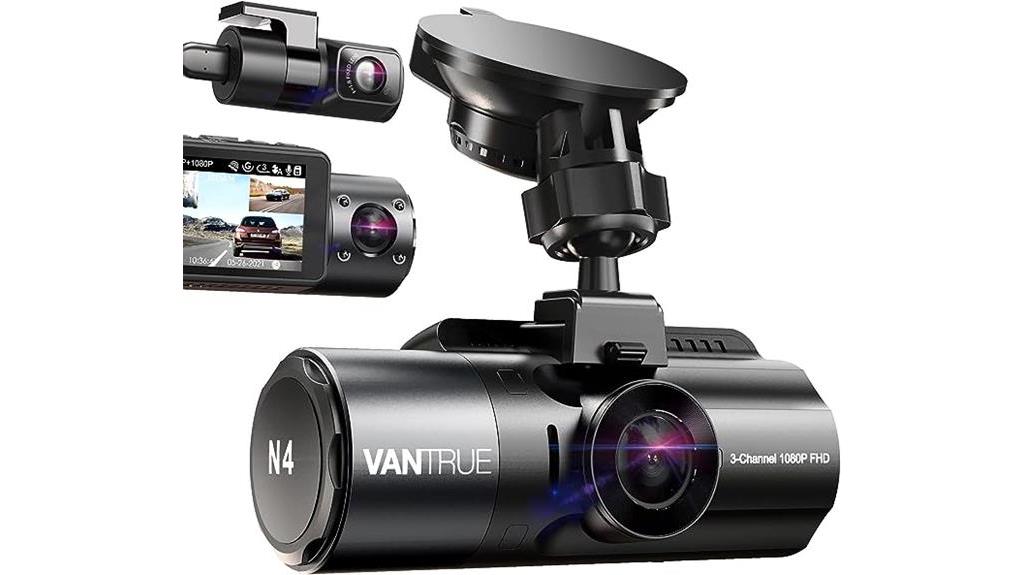 three channel dash camera system