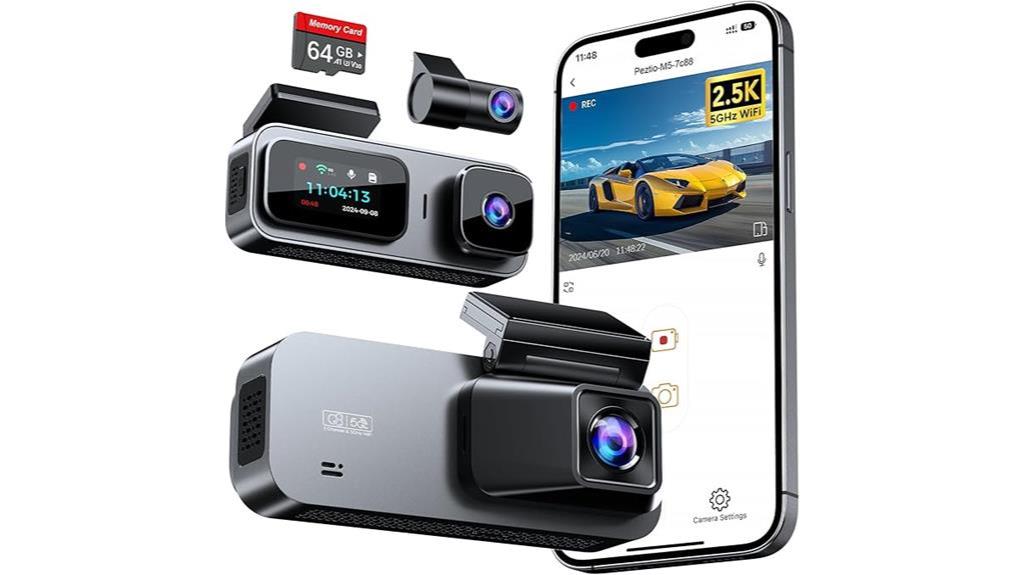 triple channel wifi dash cam